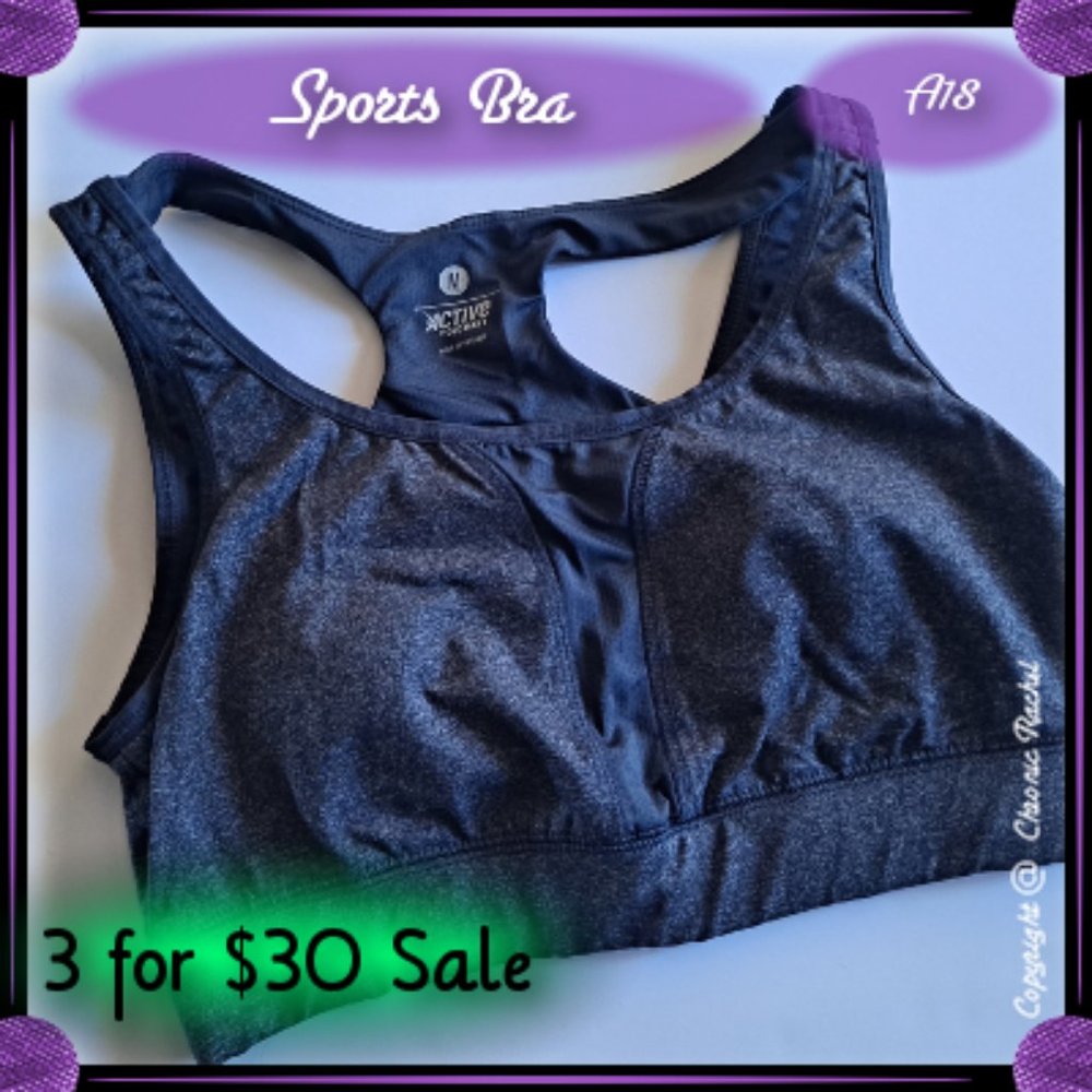 Gray Sports Bra - Picture 3 of 7
